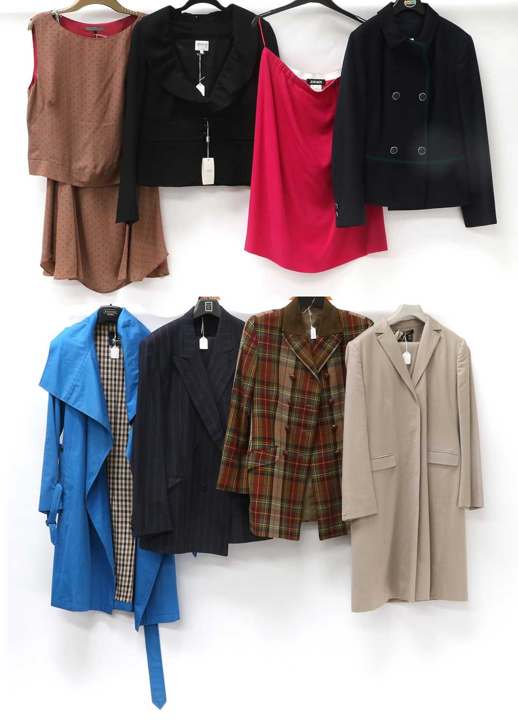 Assorted Circa 1970s and Later Costume, comprising Aquascutum bright blue collared coat with