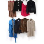 Assorted Circa 1970s and Later Costume, comprising Aquascutum bright blue collared coat with
