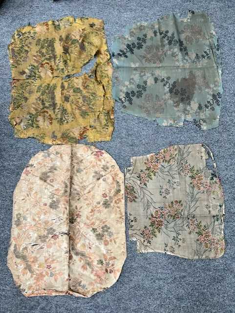 Assorted Late 18th and 19th Century Silk Brocade Remnants in various colours and sizes, (one box) - Bild 6 aus 21