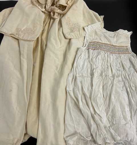 Assorted Mainly 20th Century Childrens Clothing, comprising cotton and silk dresses, boys cream silk - Image 9 of 13