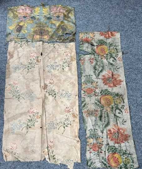 Assorted Late 18th and 19th Century Silk Brocade Remnants in various colours and sizes, (one box) - Image 4 of 21