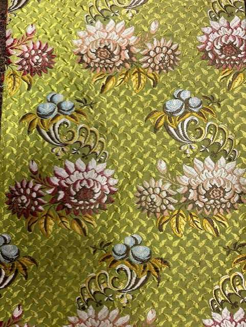 Collection of 18th Century Silks, comprising a circa 1740s floral silk brocade skirt panel, 80cm - Image 3 of 7