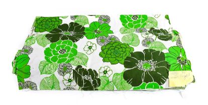 Circa 1960s Flora Pattern Length of Fabric Designed by Albert Reichert depicting large flower