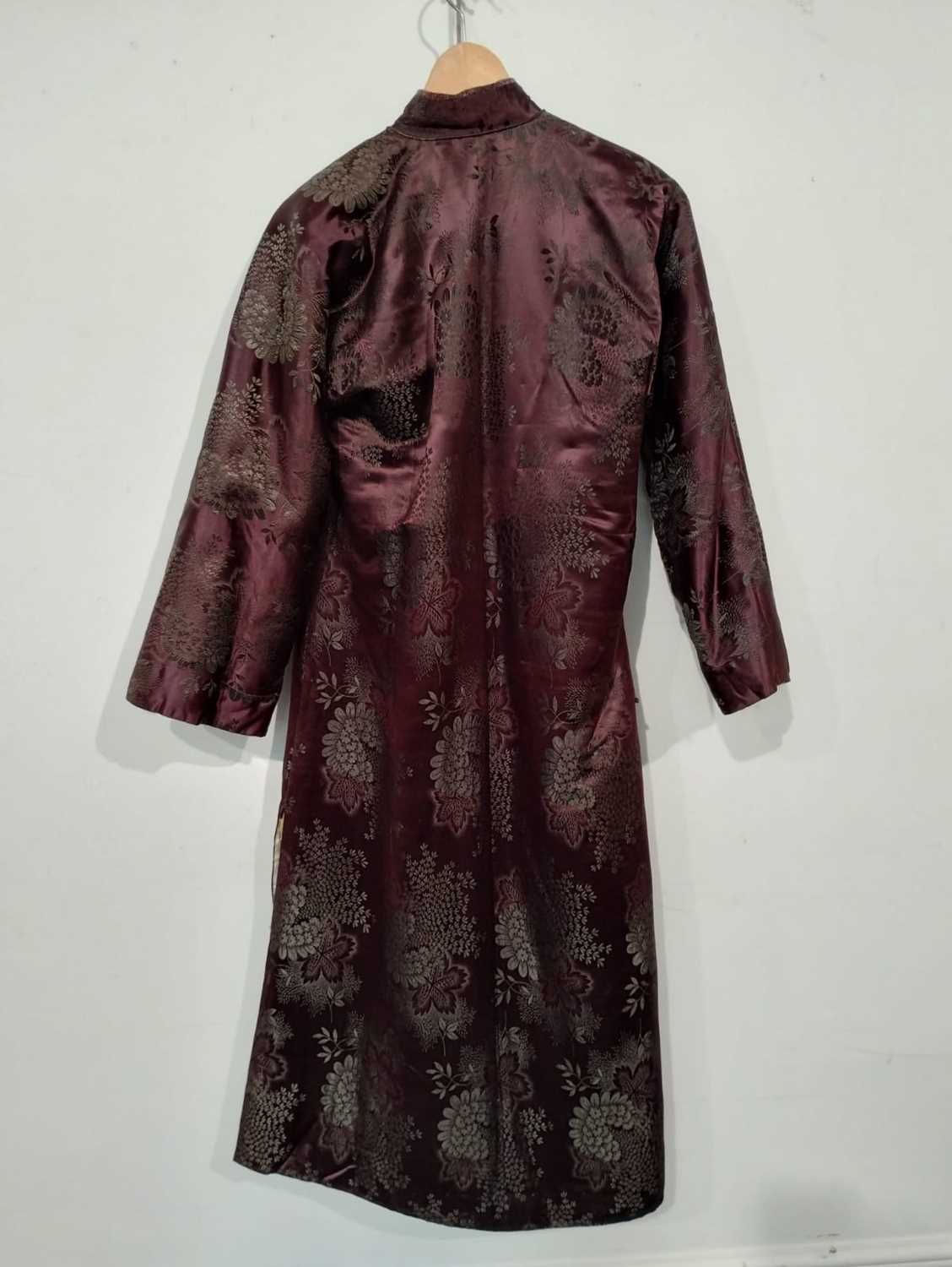 Early 20th Century Chinese Winter Robes, comprising a brown silk brocade robe with patch pocket to - Image 16 of 16