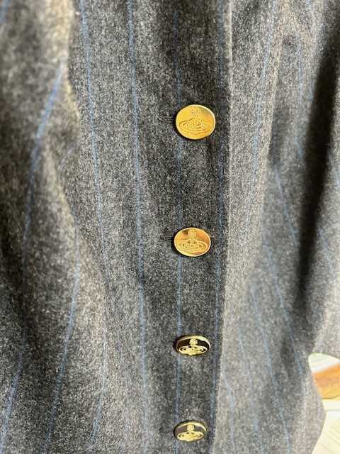 Vivienne Westwood Ingles Waistcoat, Spring/Summer Café Society Collection 1994, in grey and blue - Image 8 of 14