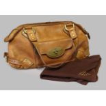 Mulberry Knightsbridge Oak Darwin Leather Shoulder Bag, with postman's lock and brass fittings,