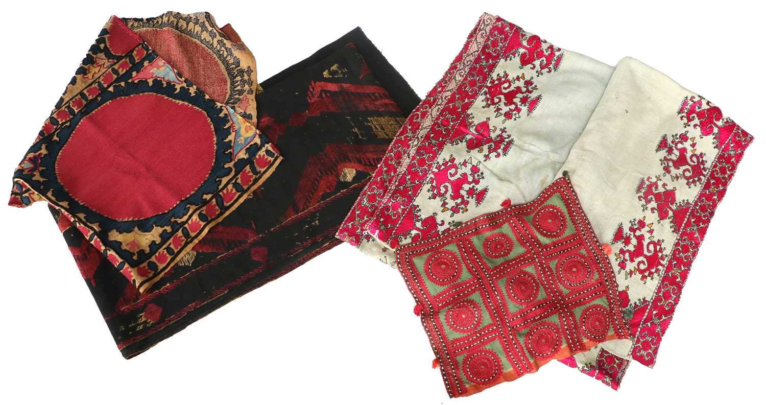 Indian, Central Asian and Other 19th Century and Later Textiles, comprising a small panel of