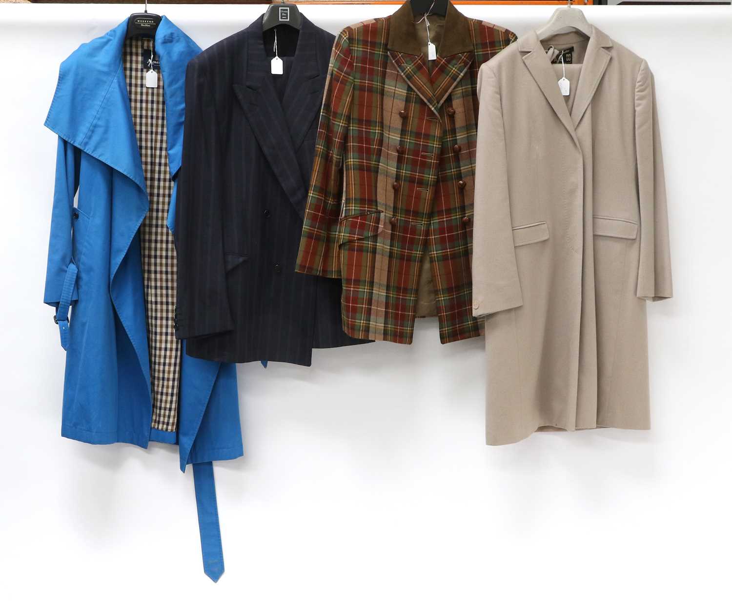 Assorted Circa 1970s and Later Costume, comprising Aquascutum bright blue collared coat with - Image 3 of 3