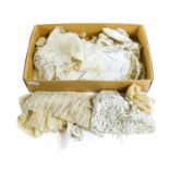Assorted Late 19th/Early 20th Century Lace comprising a Maltese lace stole, embroidered stole and