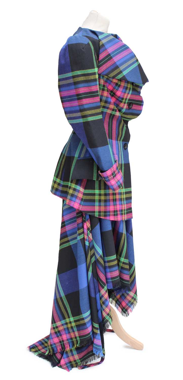 Vivienne Westwood Tartan Experience Jacket and Skirt, Vive La Cocotte Collection 1995-6, in royal - Image 4 of 7