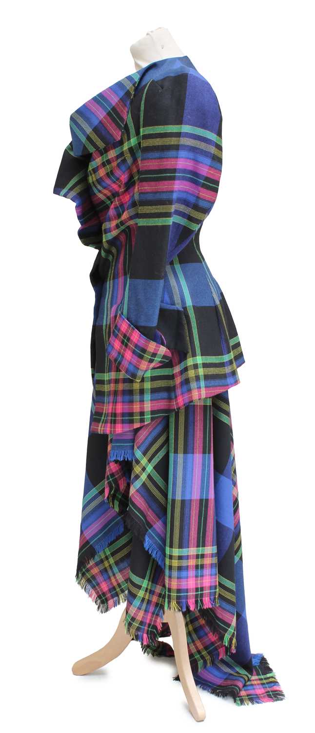 Vivienne Westwood Tartan Experience Jacket and Skirt, Vive La Cocotte Collection 1995-6, in royal - Image 3 of 7
