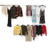 Assorted 20/21st Century Ladies Costume comprising a Voyage brown velvet loose fitting jacket with
