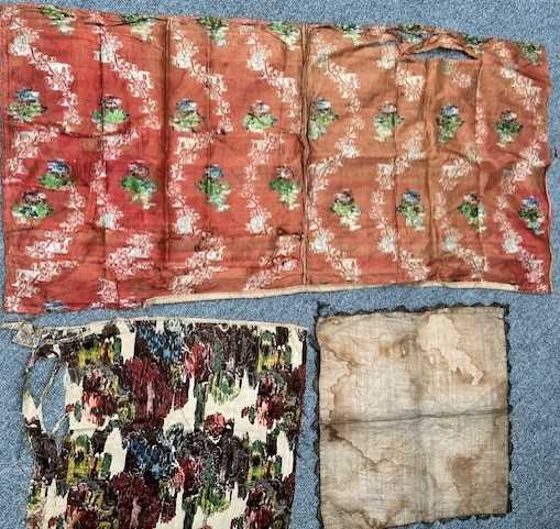 Assorted Late 18th and 19th Century Silk Brocade Remnants in various colours and sizes, (one box) - Image 3 of 21