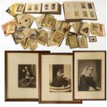 Photographs A colleciton of cartes de visite, cabinet cards and photographs, late-19th and early-