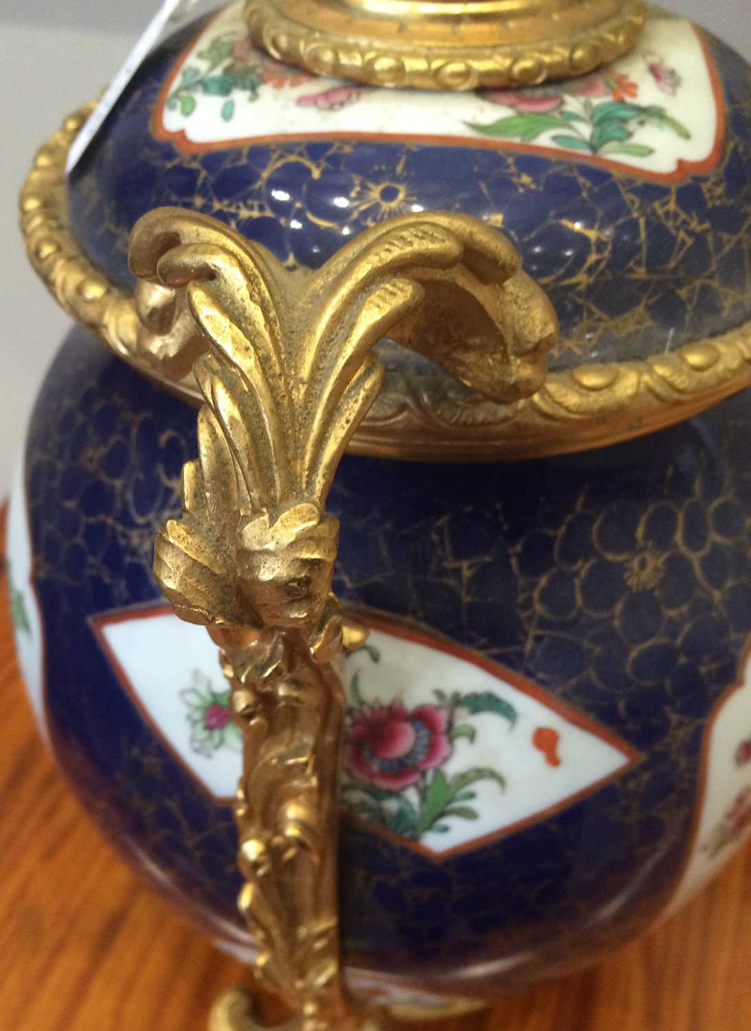 A Chinese Porcelain Ginger Jar and Cover, 18th century, with later gilt bronze mounts and now as a - Image 11 of 12