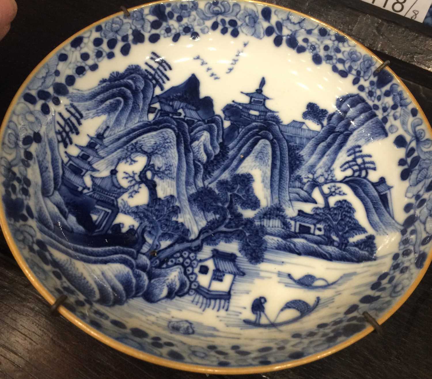 A Chinese Porcelain Bowl and Cover, 17th century style, painted in underglaze blue with ducks in a - Image 5 of 19