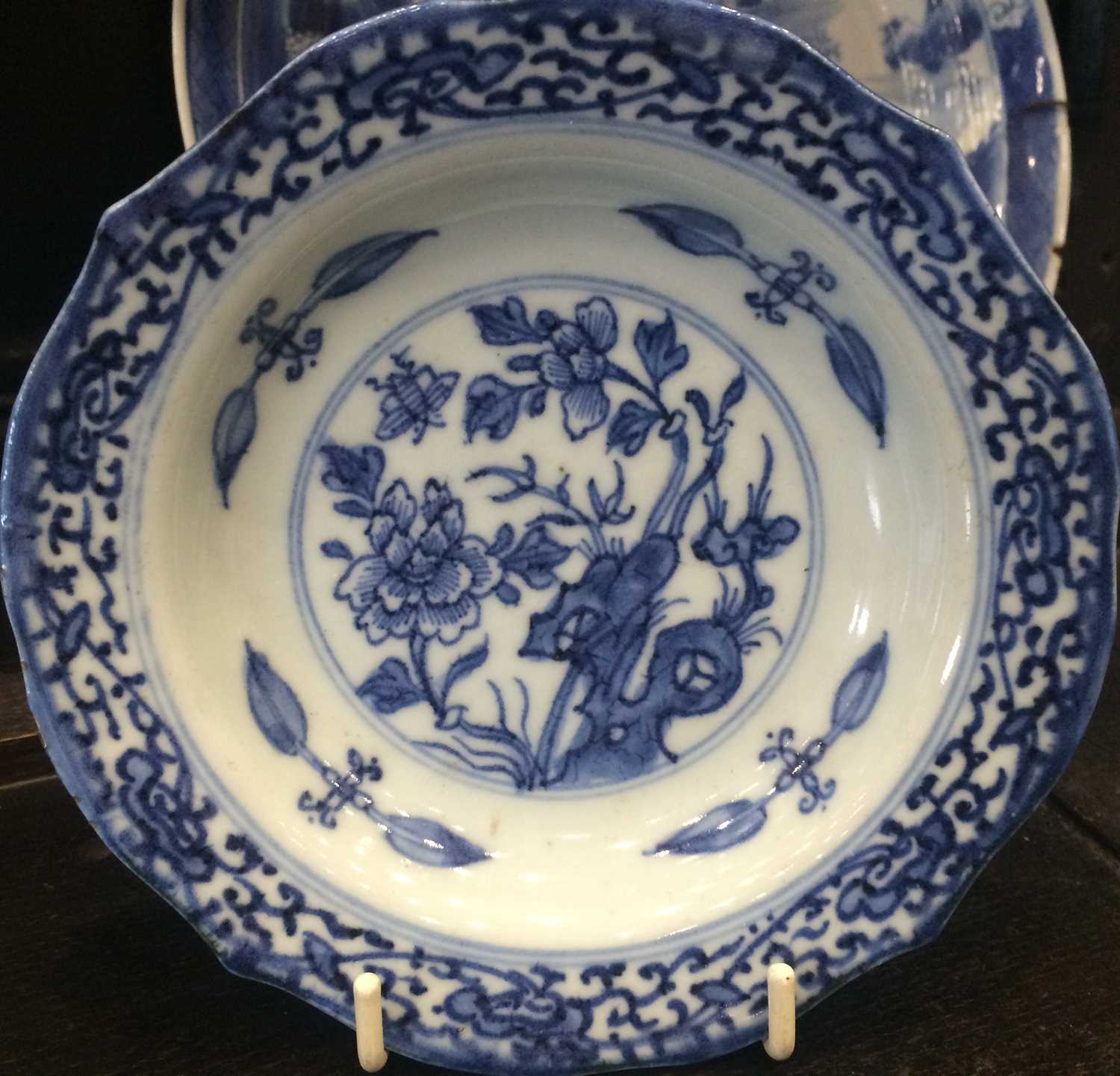 A Chinese Porcelain Bowl and Cover, 17th century style, painted in underglaze blue with ducks in a - Image 15 of 19