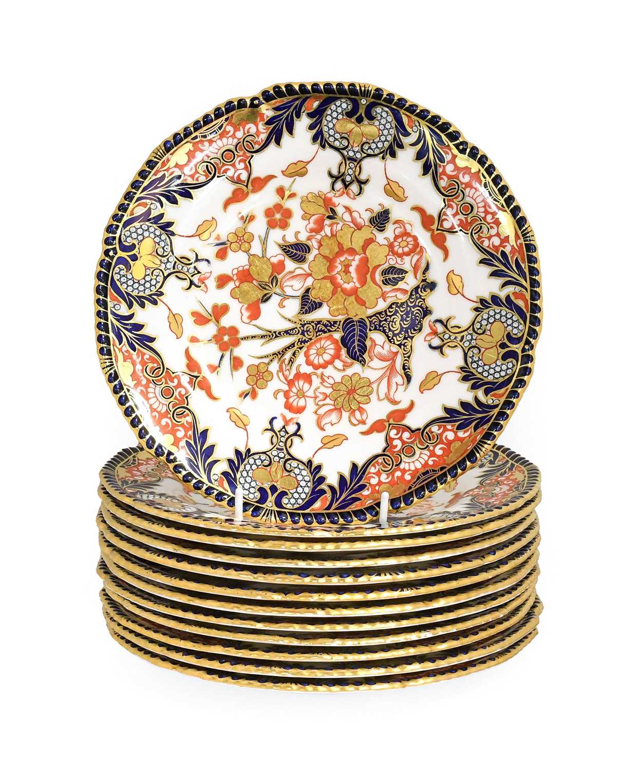 A Royal Crown Derby Porcelain Dinner Service, late 19th century, decorated in the King's Imari - Image 2 of 7