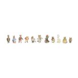 A Set of Eleven Austrian Cold-Painted Bronze Beatrix Potter Figures, 20th century, comprising