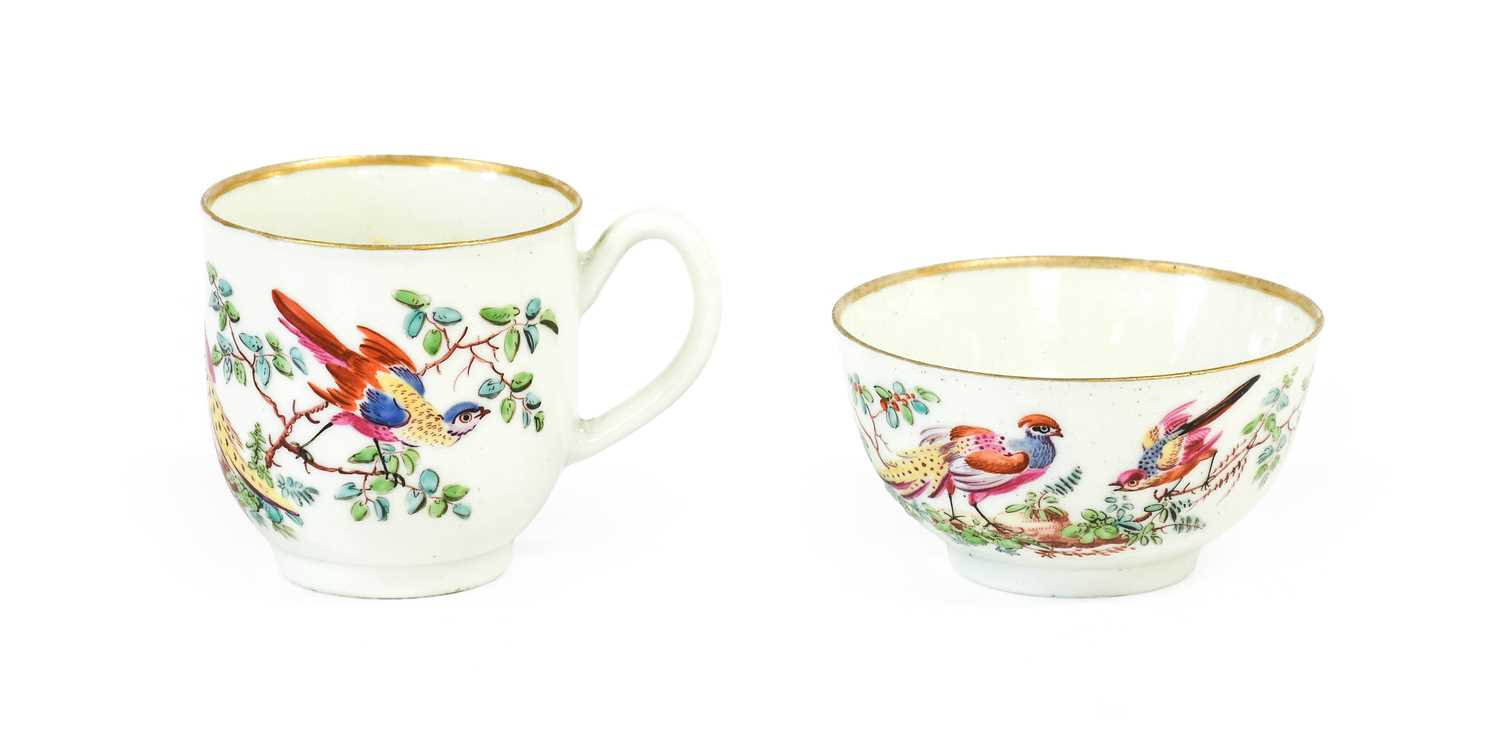 A Worcester Porcelain Coffee Cup, Tea Bowl and Saucer, decorated in the Atelier of James Giles, - Bild 2 aus 2