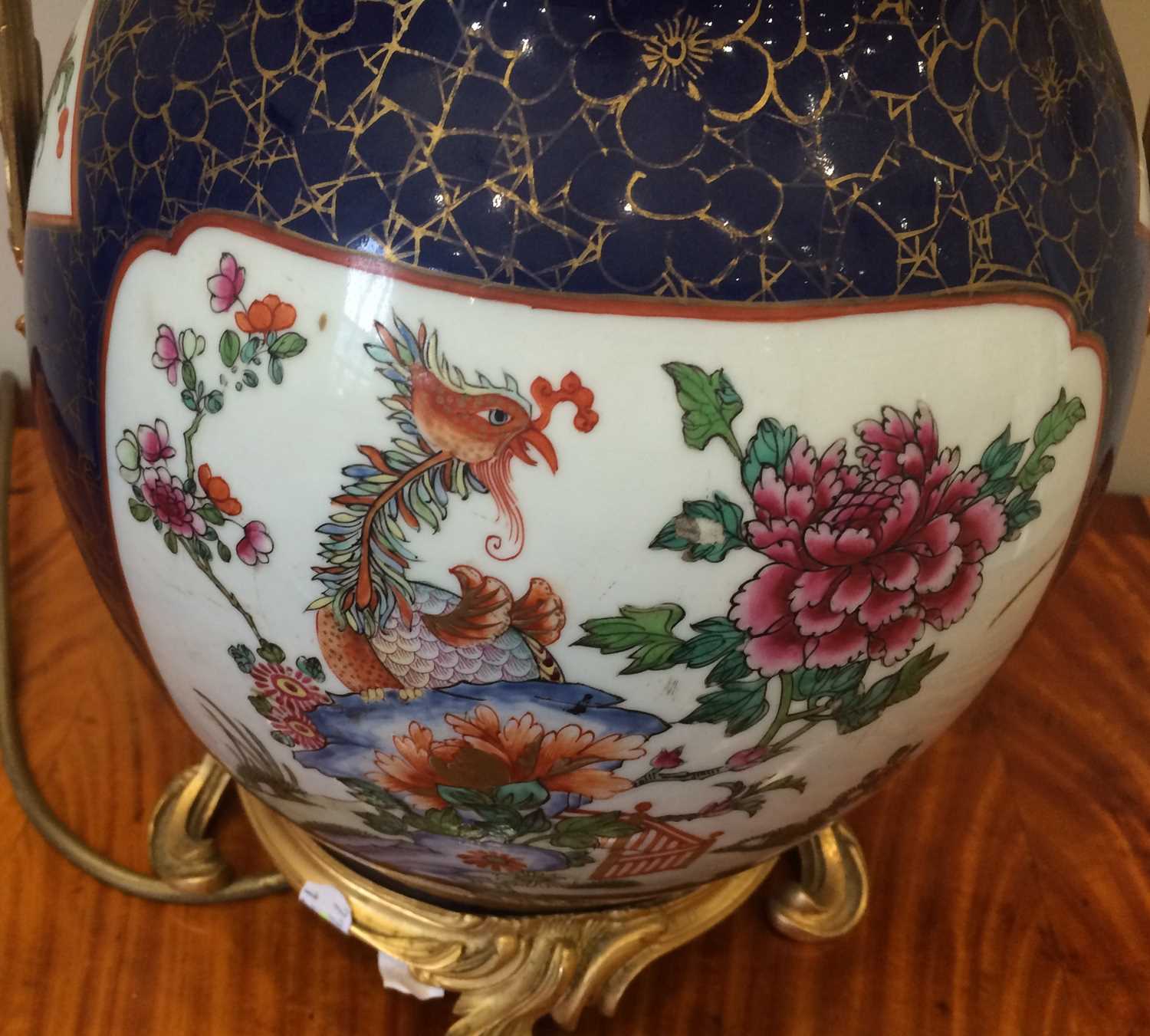 A Chinese Porcelain Ginger Jar and Cover, 18th century, with later gilt bronze mounts and now as a - Image 10 of 12