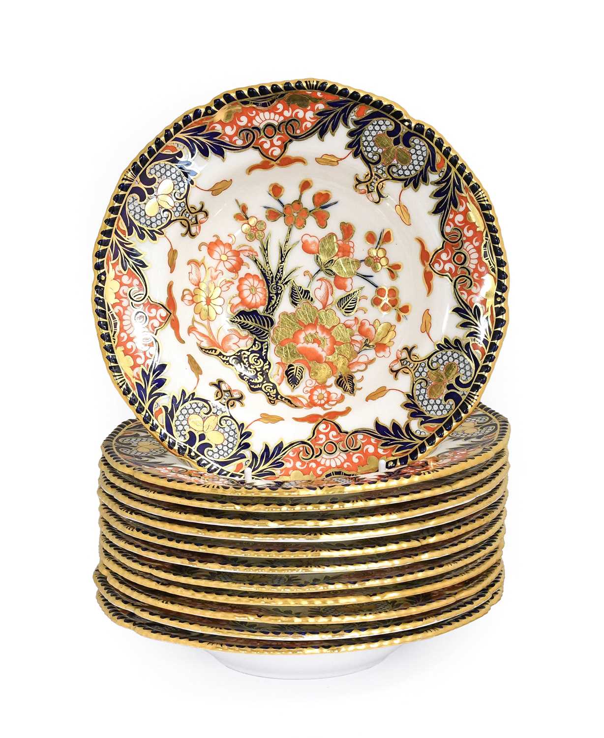 A Royal Crown Derby Porcelain Dinner Service, late 19th century, decorated in the King's Imari - Image 5 of 7