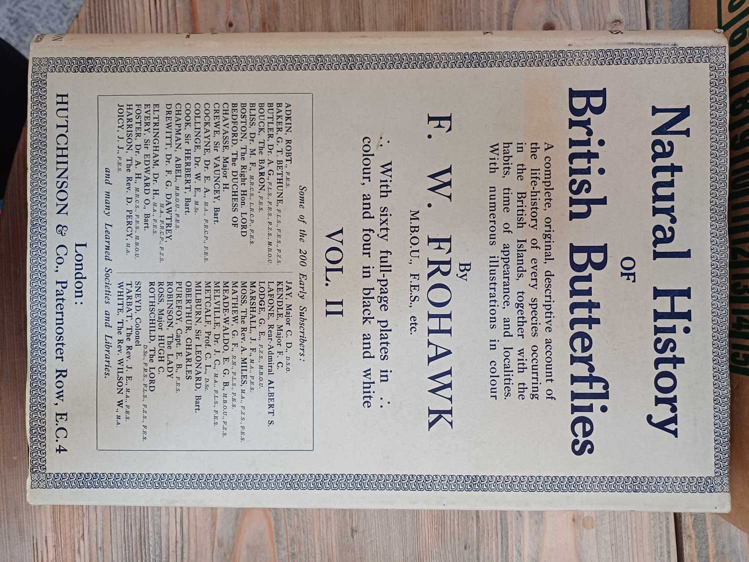 Frohawk (F. W.) Natural History of British Butterflies. London: Hutchinson & Co., no date, two - Image 9 of 22