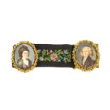 Continental School (late 18th century): Miniature Portraits of a Lady and Gentleman, bust length, he