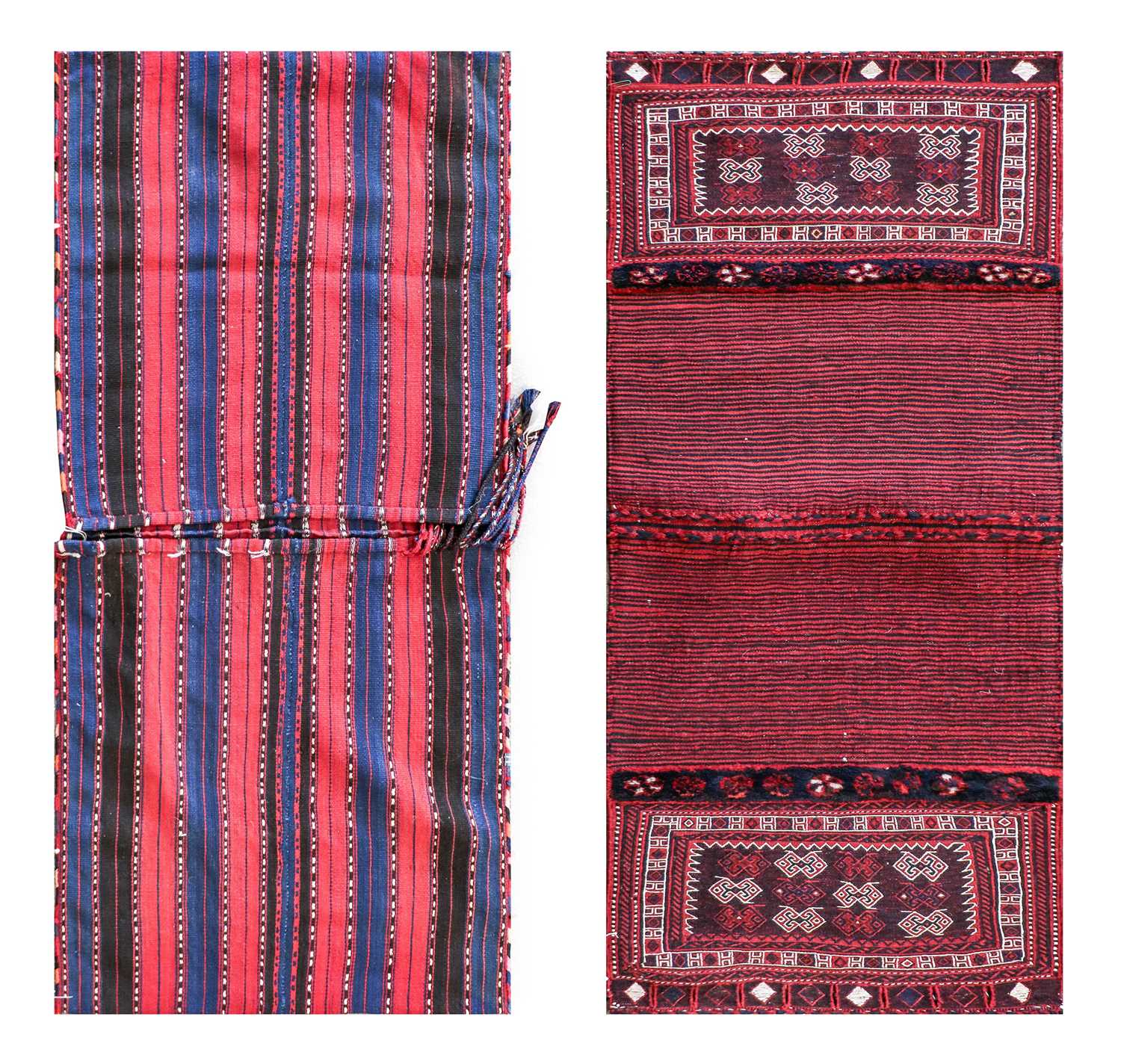 ~ Bakhtiari Mixed Technique Khorgeen West Iran, circa 1970 Each flat woven panel with twelve