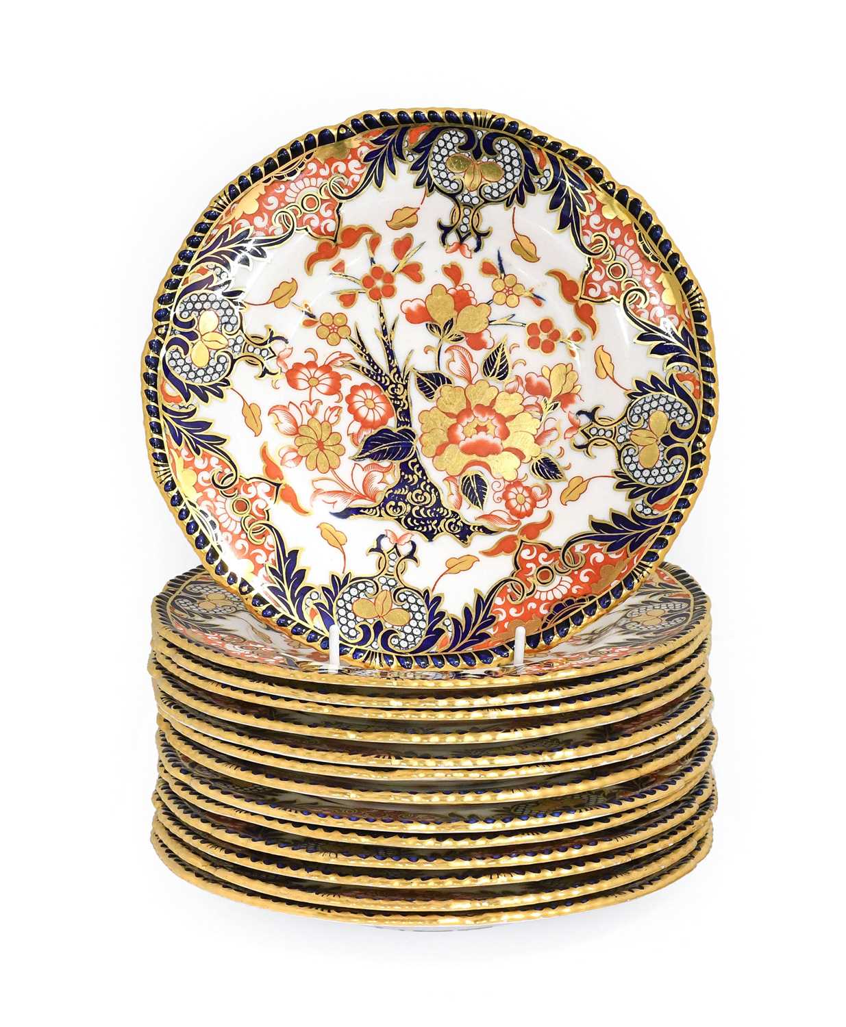 A Royal Crown Derby Porcelain Dinner Service, late 19th century, decorated in the King's Imari - Image 3 of 7