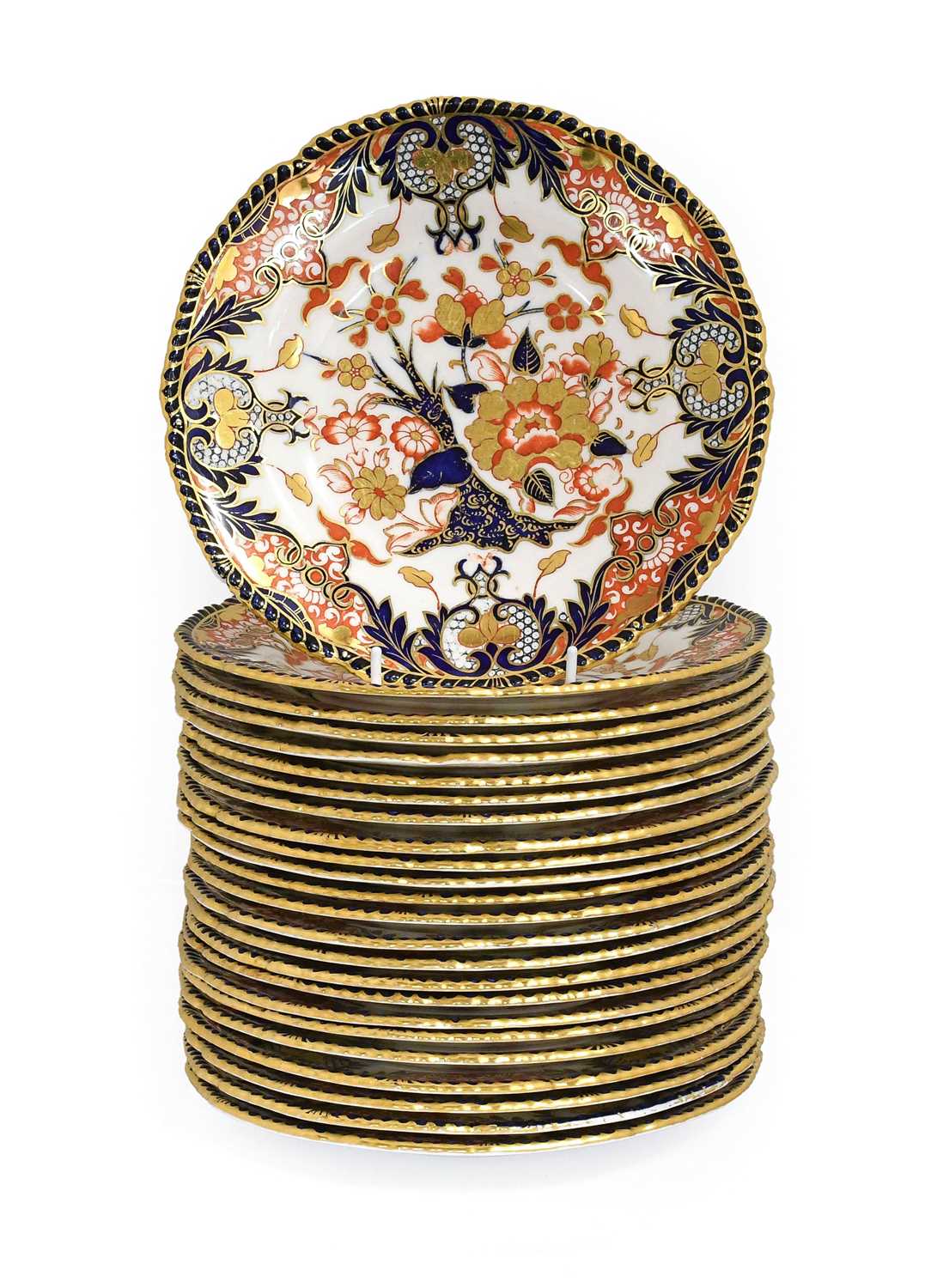 A Royal Crown Derby Porcelain Dinner Service, late 19th century, decorated in the King's Imari - Image 4 of 7