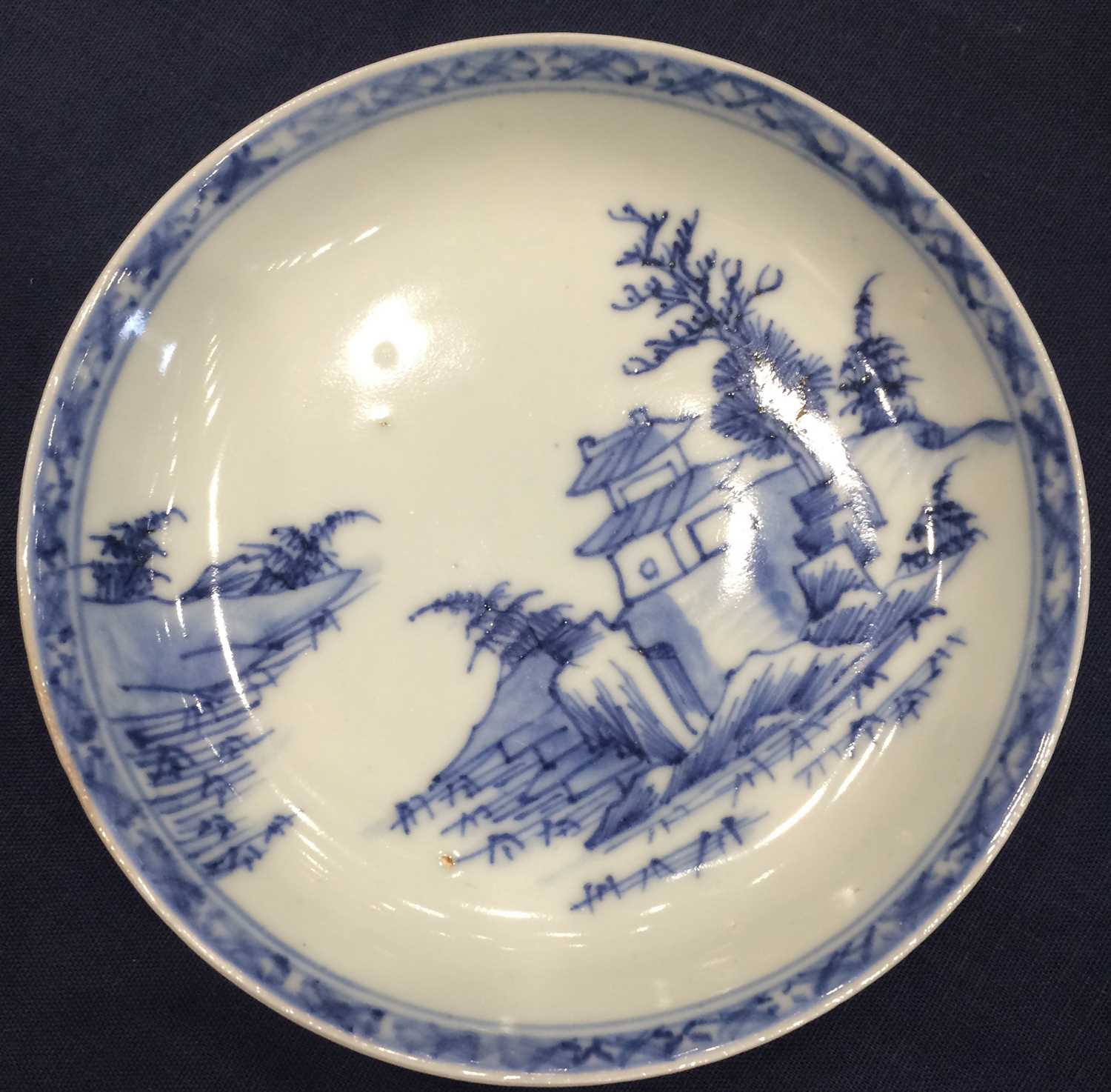 A Chinese Porcelain Dutch Decorated Teabowl and Saucer, 18th century, octagonal in form, painted - Image 10 of 10