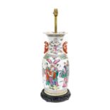 A Chinese Porcelain Vase, late 19th/early 20th century, of baluster form, the trumpet neck with