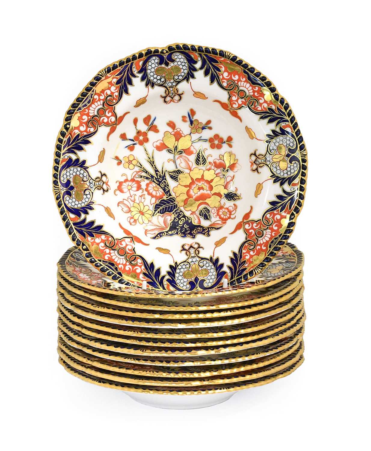 A Royal Crown Derby Porcelain Dinner Service, late 19th century, decorated in the King's Imari - Image 6 of 7