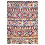 ~ Shirvan Kilim South East Caucasus, circa 1900 The field comprised of narrow and wide bands of