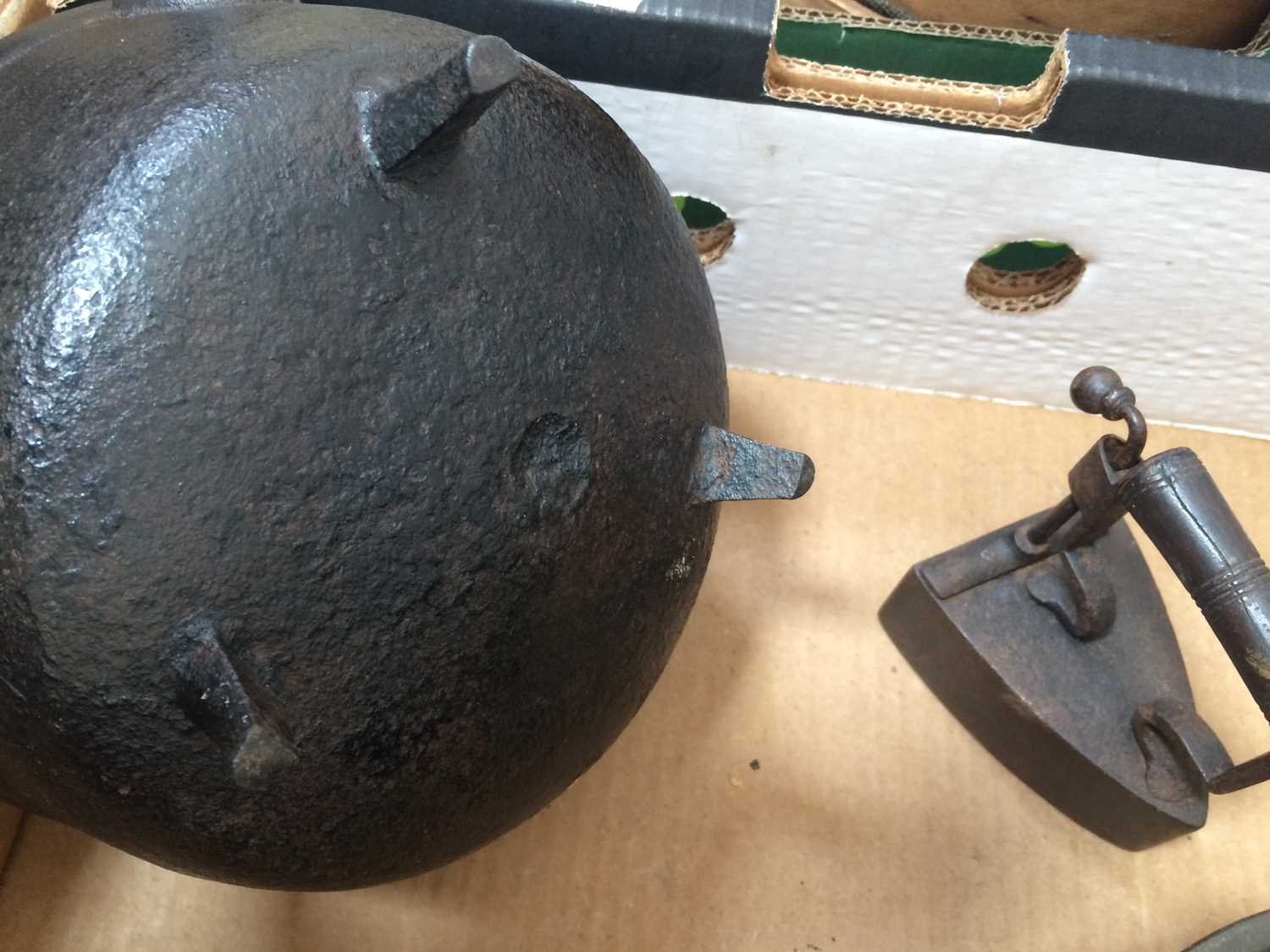 Three Mortars, including a 17th century example Two Bronze Skillets A Similar Iron Example A - Image 8 of 10