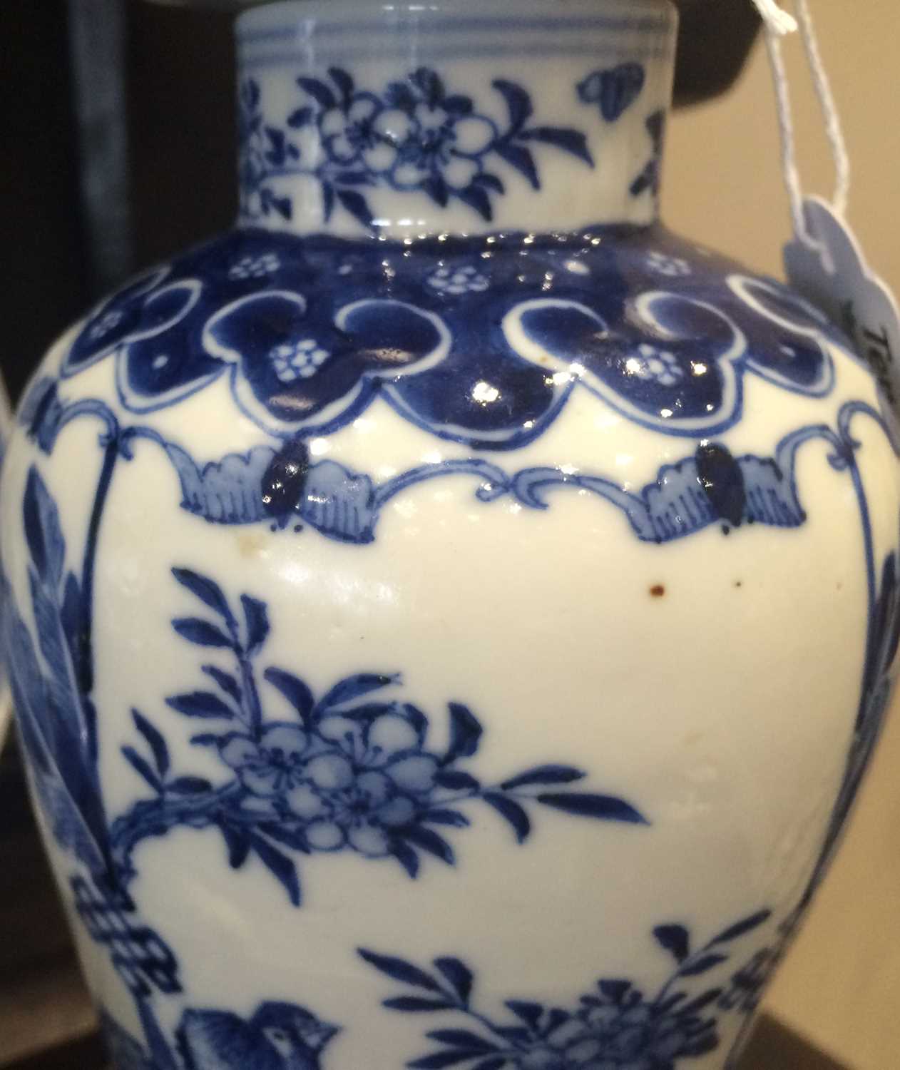 A Chinese Porcelain Bowl and Cover, 17th century style, painted in underglaze blue with ducks in a - Image 16 of 19