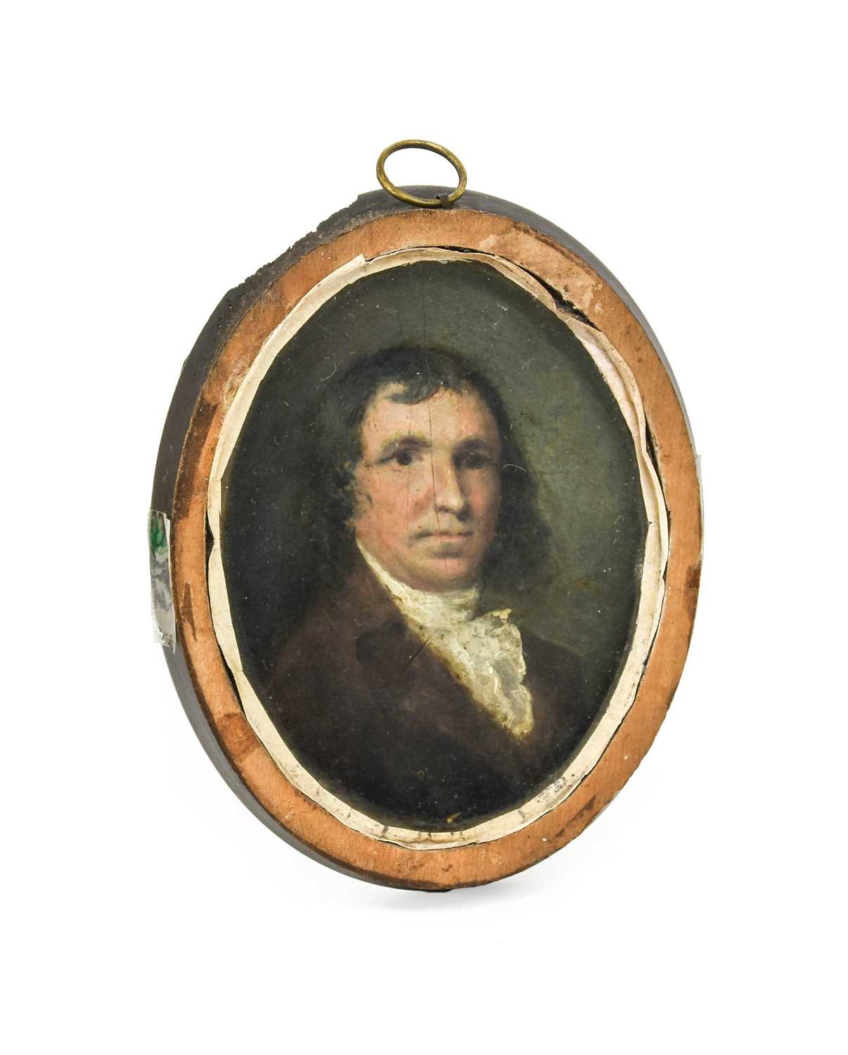 English School (circa 1800): Miniature Portrait of a Gentleman, bust length, with long hair