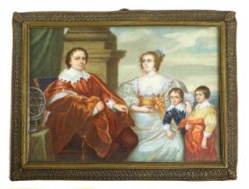 After Sir Anthony van Dyck (1599-1641): Miniature Family Portrait of Sir Kenelm Digby and Lady