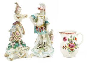 A Derby Porcelain Allegorical Figure of Mars, circa 1770, on Rococo scroll base, patch marks 18.