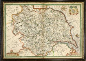 Speed (John) York Shire. Sudbury and Humble, 1610 [1611], hand-coloured engraved map, plate mark