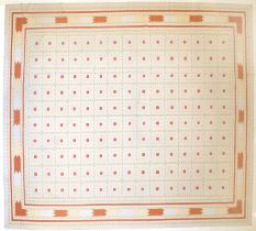 Indian Dhurrie, 2nd half 20th century The compartmentalised field with columns of geometric panels