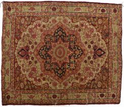 ^ Kirman Rug South East Iran, circa 1900 The ivory field richly decorated with flowering vines
