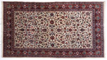 Kashan Carpet North West Iran, 3rd quarter 20th century The ivory field with an allover design of