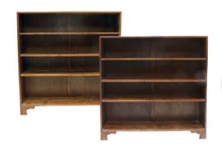 Fishman: Derek Slater (b.1945) (Easingwold): Two Mahogany Bookcases, each with three adjustable