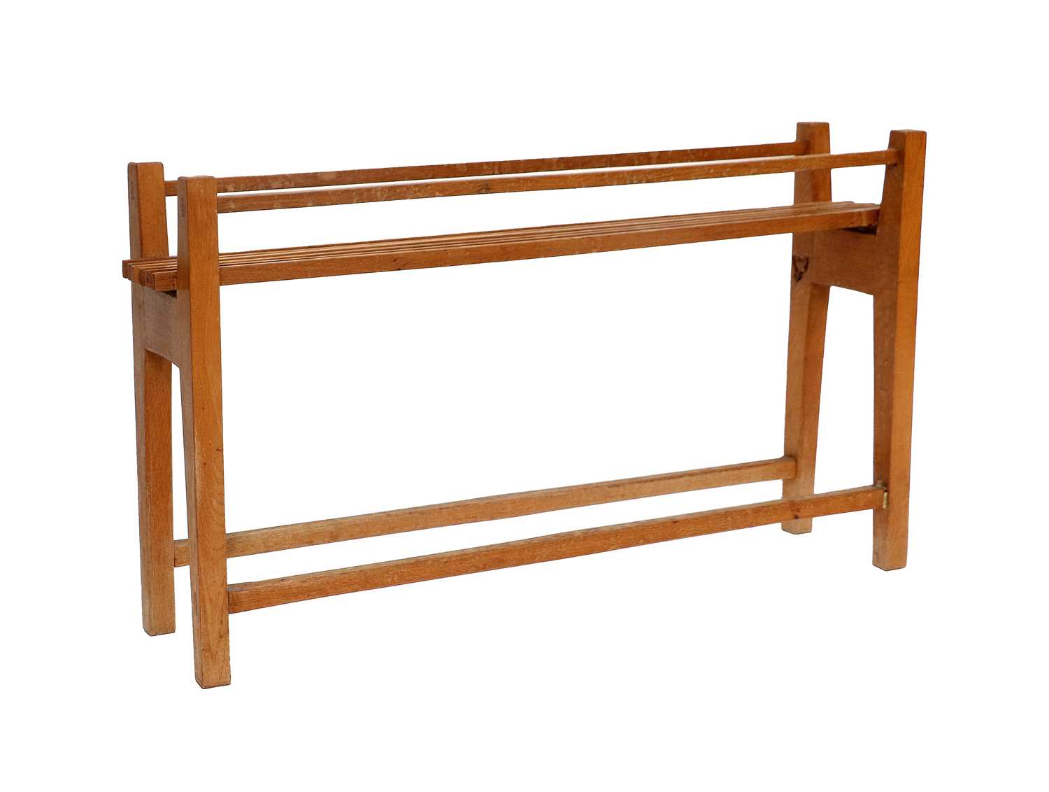 Wrenman: Bob Hunter (b.1933) (Thirlby): An English Oak Plant Rack, with H end supports, joined by - Bild 2 aus 5