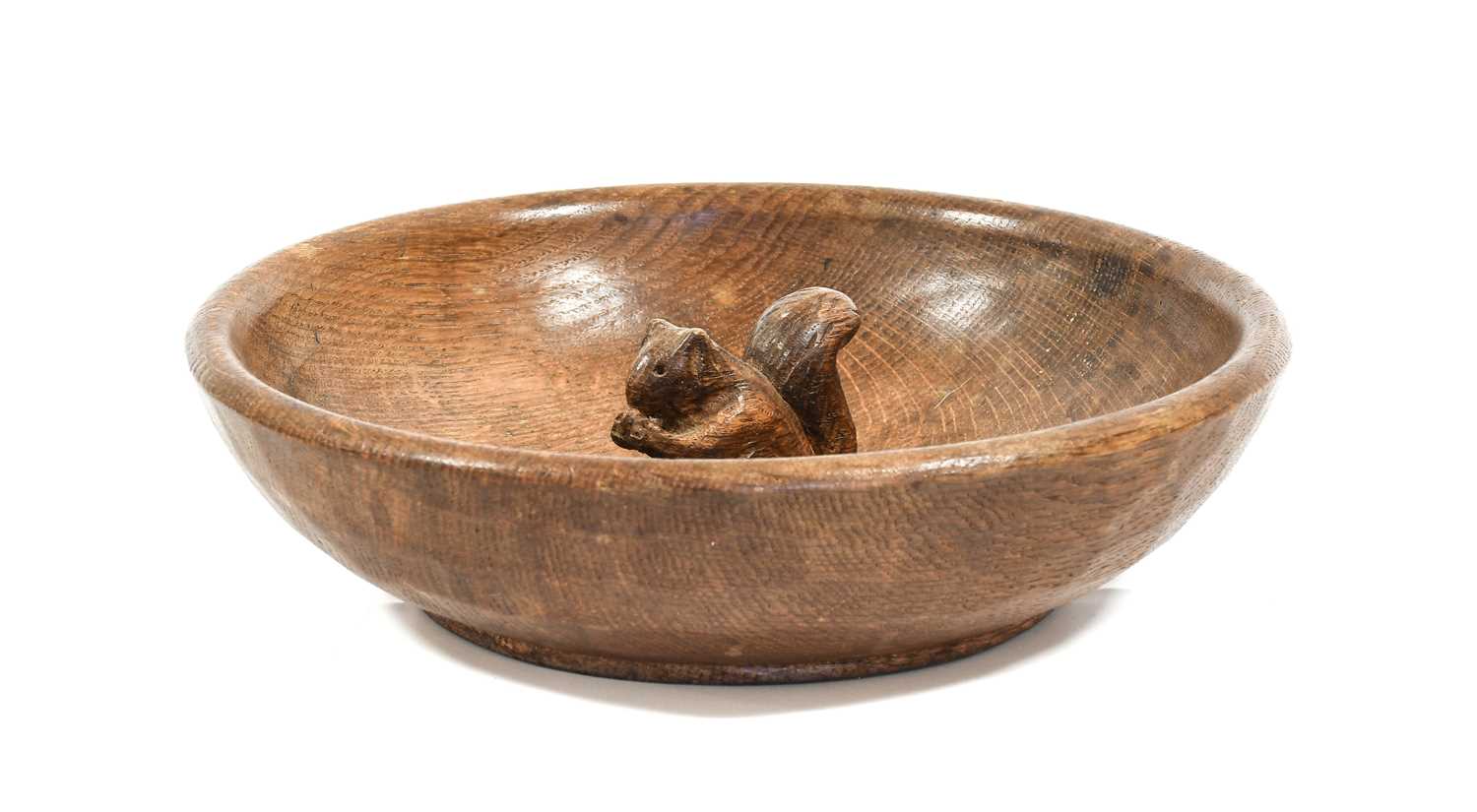 Squirrelman: Wilfrid Hutchinson (1936-2013) (Husthwaite): An English Oak Fruit Bowl, tooled interior