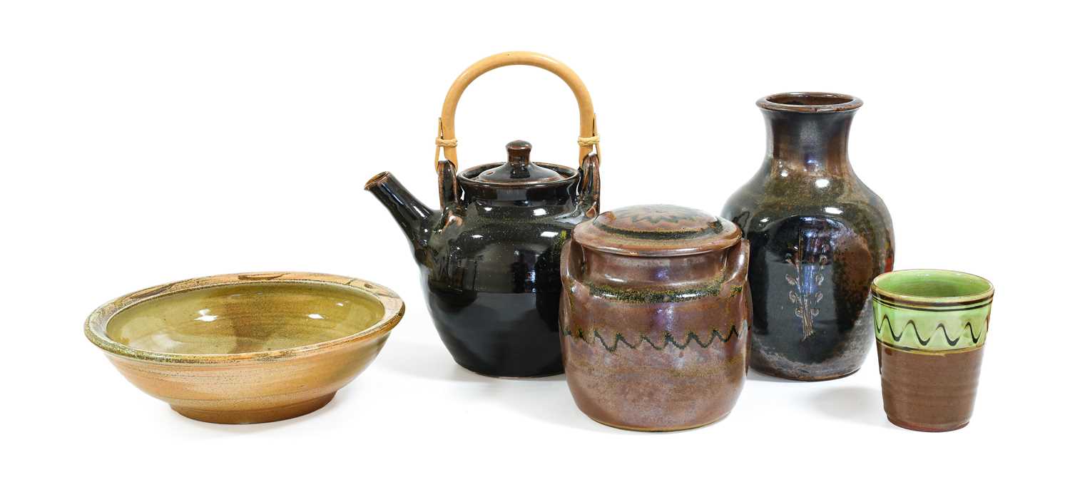 Raymond (Ray) Finch (1914-2012) for Winchcombe Pottery: A Stoneware Vase, covered in a tenmoku glaze