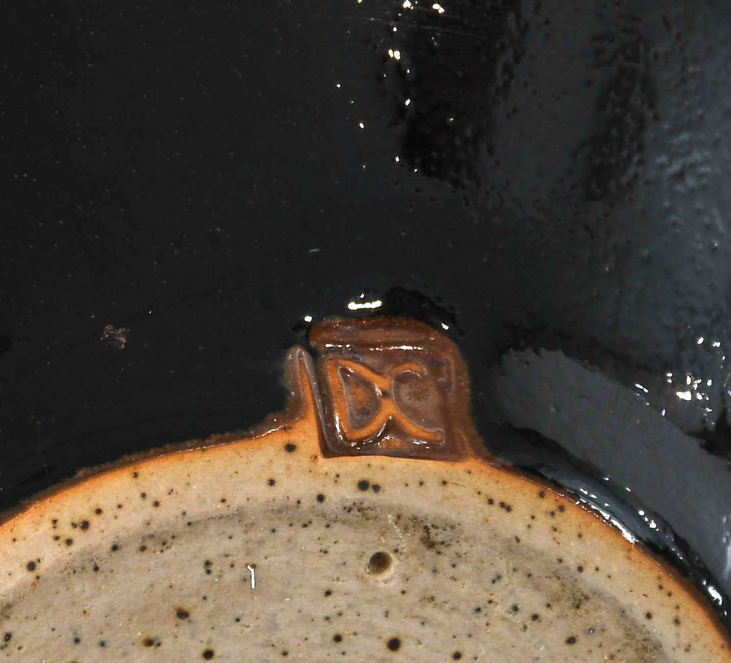 Derek Clarkson (1928-2013): A Stoneware Vase, covered in a tenmoku glaze, impressed DC seal mark, - Image 4 of 5