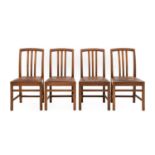 Stanley Webb Davies (1894-1978) of Windermere: Four English Oak Dining Chairs, 1954, model No.